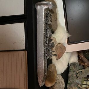 Steam engine train on railroad spike